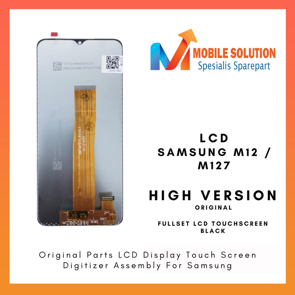 GROSIR LCD SAMSUNG M12 / M127 ORIGINAL 100% FULLSET TOUCHSCREN GARANSI 1BULAN + PACKING / BUBLE