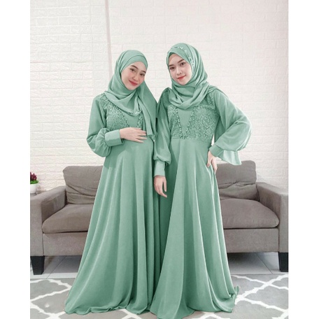 Dress Wanita Terbaru 2023 Maxi Dress Velni Gaun Model Terkini Simple Polos Viral Gaun Pesta Sage Kon