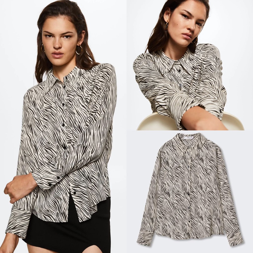 MNG printed longsleeved shirt