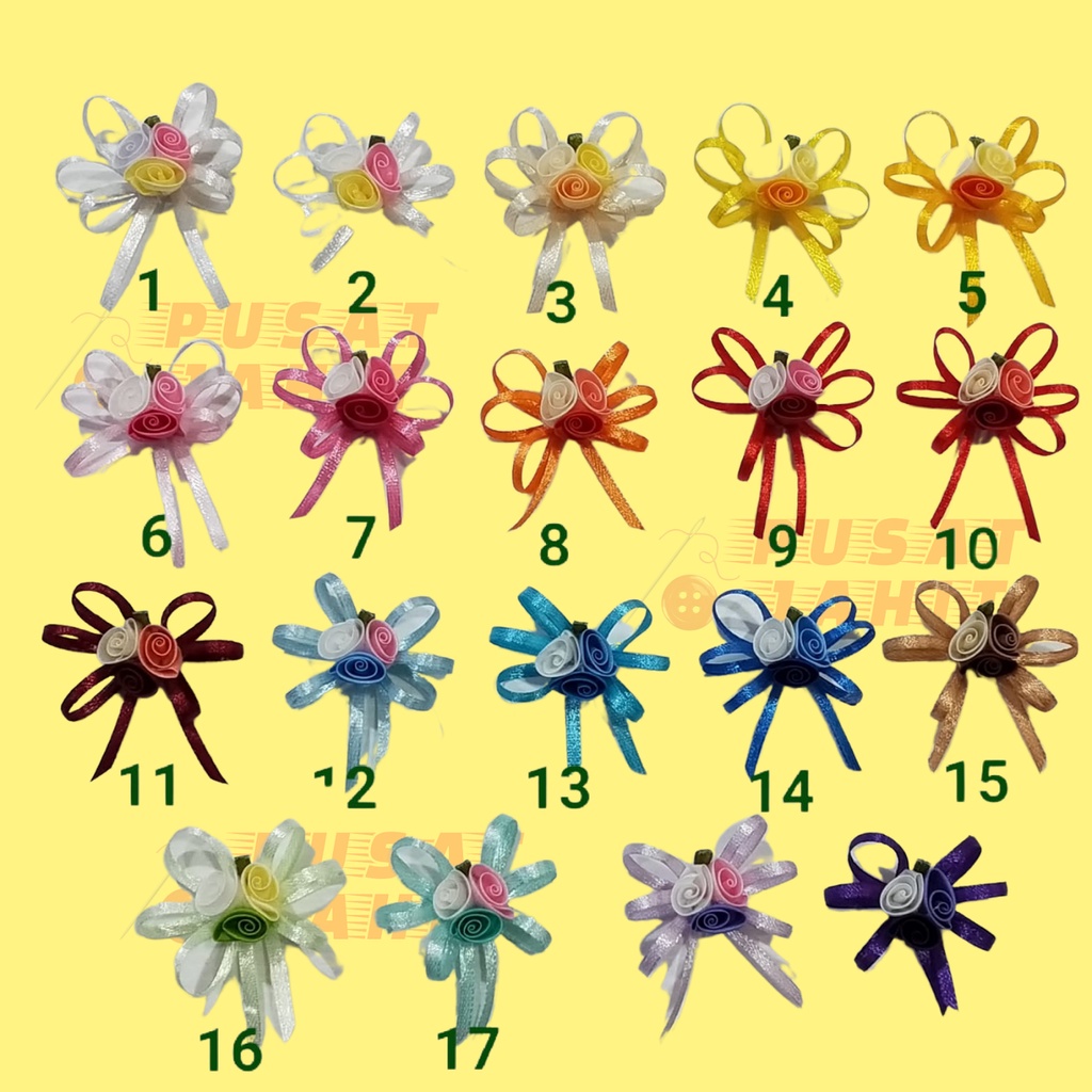 BUNGA KORSASE PITA BUNGA ROSE APLIKASI BUNGA B3K SOUVENIR