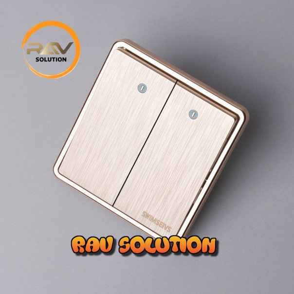 Golden Brushed 1/2/3 Gang 1 Way Rocker Switch 10A 5-Hole Socket Wall Switch Panel 86mm*86mm