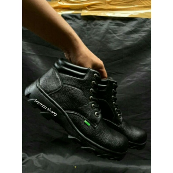 Sepatu Safety Boot Original Septi Pria Ujung Besi Sefty Shoes Septy Proyek Cowok Lapangan Terbaru BS