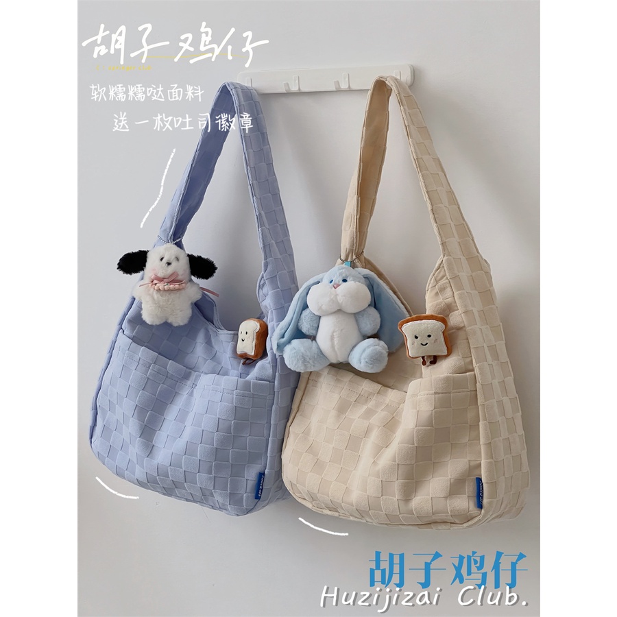 ♕℡ﺴSera kelas mahasiswa tas berkapasitas besar perempuan versi Korea sederhana all-match gadis komuter tas bahu rasa high-end tote bag