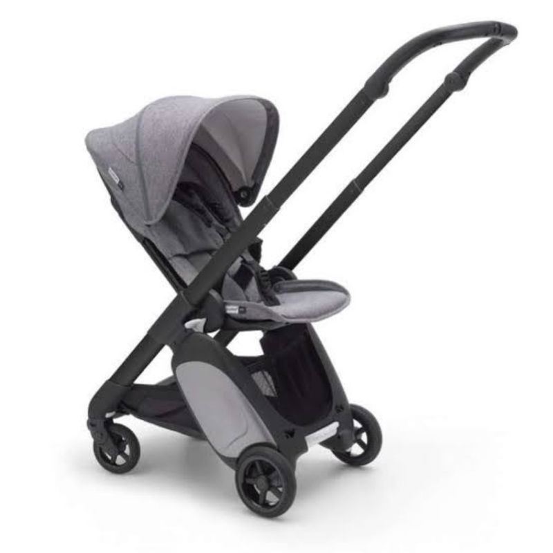 PRELOVED BUGABOO ANT GREY LIST BLACK FREE LEG REST AND STRAP