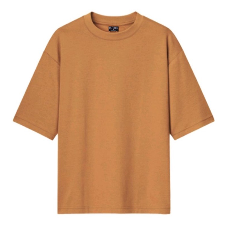 Kaos Oversize / Kaos Polos Oversize / Infinity Oversize Basic T-shirt - Almond ( Coklat Susu )