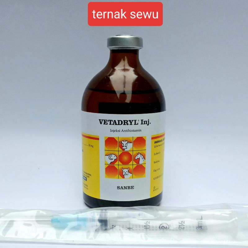 VETADRYL SANBE obat alergi ternak sapi & kambing 100ml