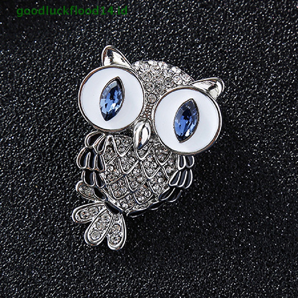 [GOOGFOUR] Fashion Burung Hantu Halus Bros Korea Alloy Berlian Imitasi Hewan Bros Pin Perhiasan [TOP]