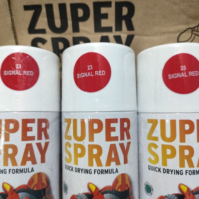 Zuper Pilox Pilok Cat Semprot Warna Signal Red Merah Cabe Glossy 23 150cc Spray Paint