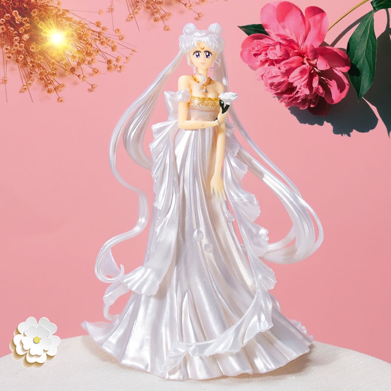 15cm Sailor Moon Tsukino Usagi Gaun Pengantin Tokoh Anime Mainan Boneka Dekorasi Kue