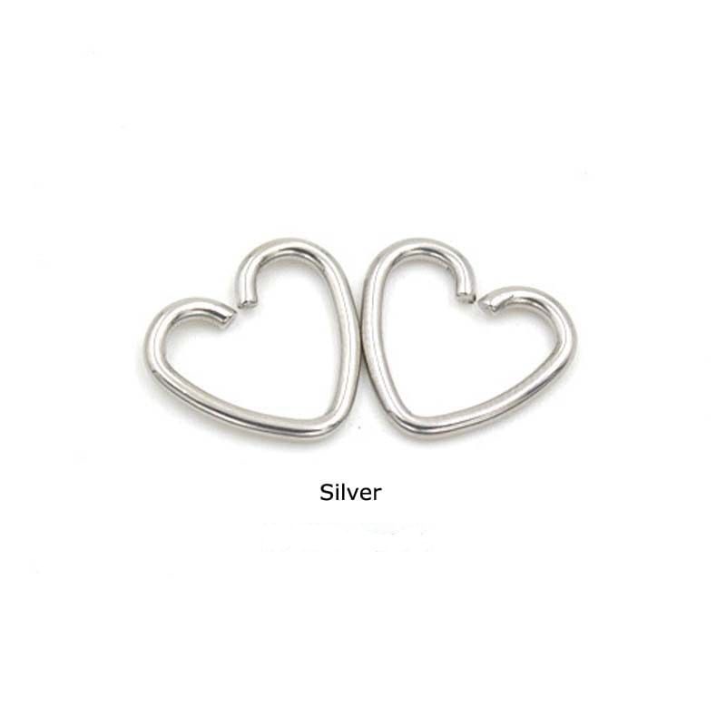 Piercing 1pcs &amp; 5pcs Earring Heart Shape Daith Cartiliage Stainless Steel