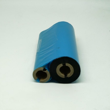 Tinta Ribbon 110X75M Wax / Resin Hitam Barcode Label Semicoated Printer Transfer 110X75 100X75 110MM