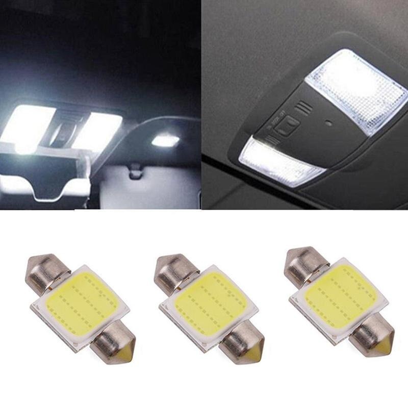 Led Festoon Plafon Kabin Interior Mobil COB Ukuran 31mm 12v - Putih