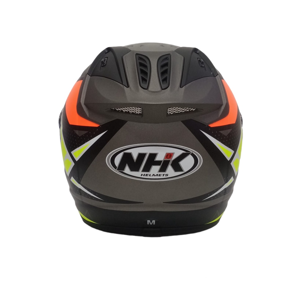 HELM NHK R6 STARLITE GREY ORANGE DOFF NHK R-6 MOTIF STARLITE GREY ORG DOFF