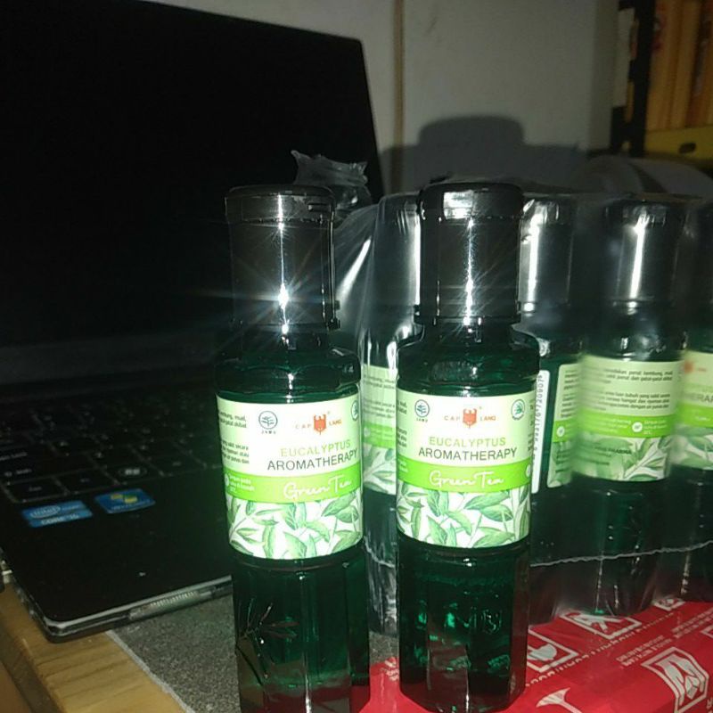 minyak kayu putih cap lang ekaliptus varian [natural] dan [green tea]aromatherapy 120ml