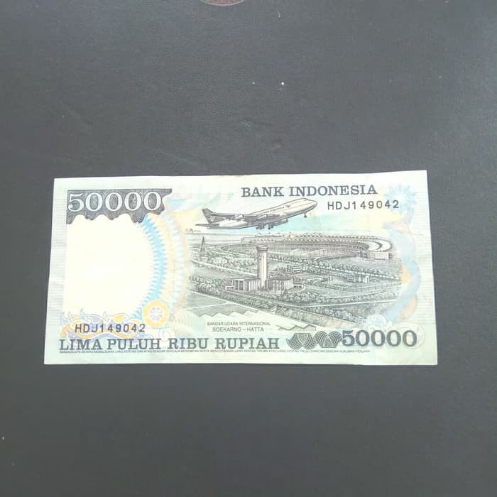PROMO-Uang Kertas Kuno 50000 Rupiah Soeharto Uang Lama 50 ribu Suharto Mesem-3.1.23
