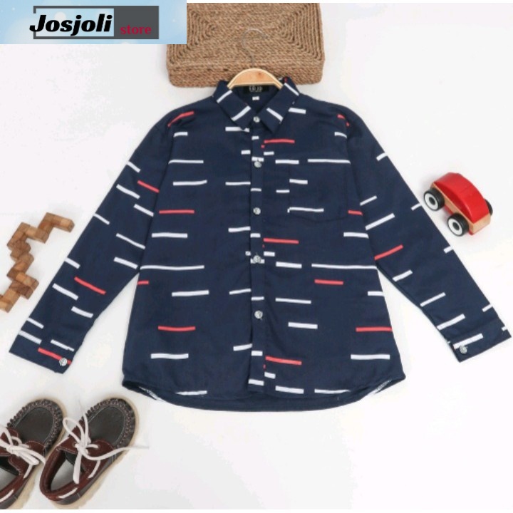 JOSJOLI_STORE/Kemeja Kids Kenzi/Kemeja Pria Dewasa Lengan Panjang/Fashion Anak/Size S, M, L, XL