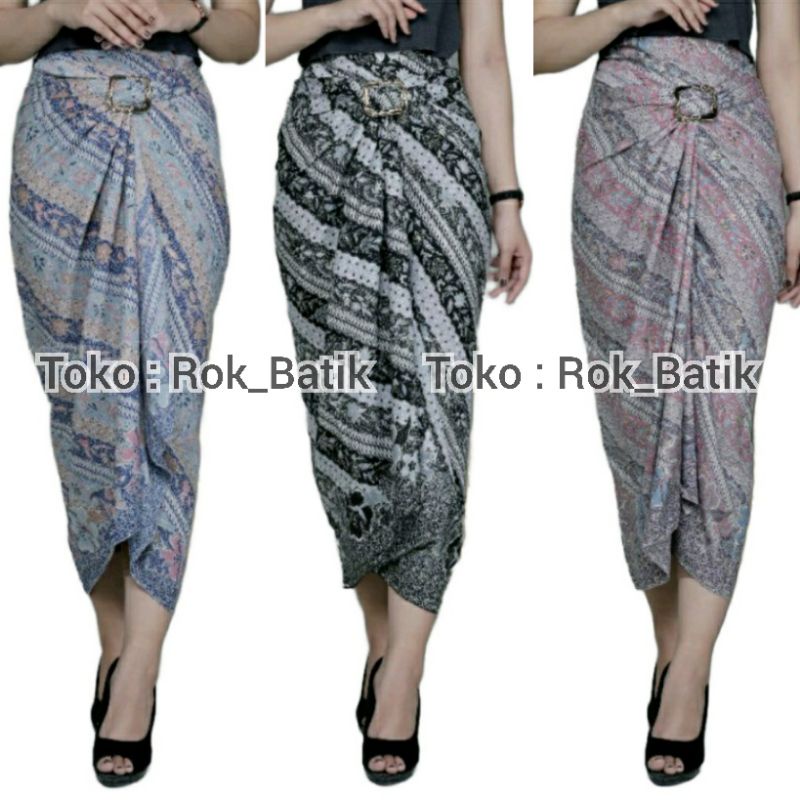 (50 Motif) Rok Lilit Batik Bawahan Kebaya Modern Rok Serut Batik Free Ring Kain Batik Floral Batik Couple Pasangan