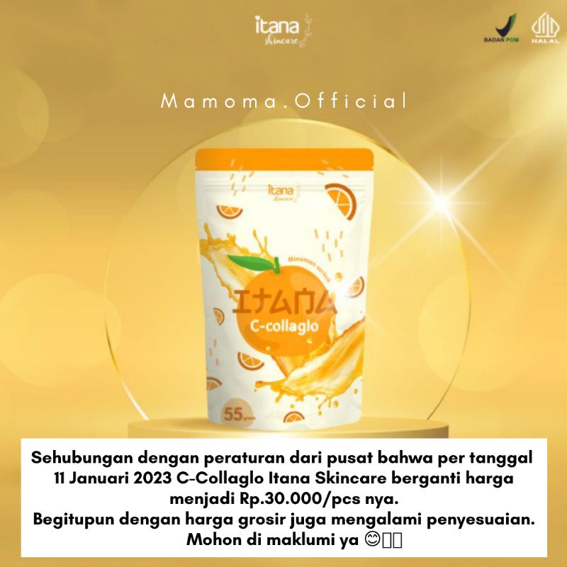 READY  100% Ori C-Collaglow Collago by Itana Skincare Minuman Collagen Pencerah Pemutih Kulit • Minu
