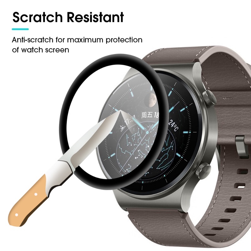 Full Cover 3D Pelindung Resolusi Tinggi Ledakan-Bukti Melengkung PMMA Lembut Smartwatch Layar Film Untuk Huawei Watch Buds