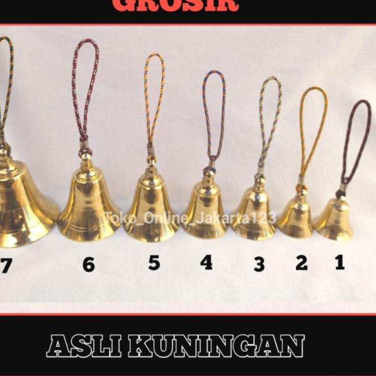 TERMURAH lonceng kuningan gantungan kunci klintingan krincingan kalung hewan bel pintu pagar lonceng