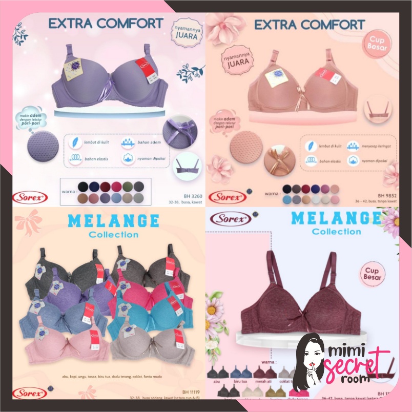 ❤ MIMI ❤ BIG SALE!! CUCI GUDANG !! BRA SOREX TANPA KAWAT BUSA SEDANG MURAH BH // 3260 9852 11119 11115 17237 17239 // PAKAIAN DALAM MURAH