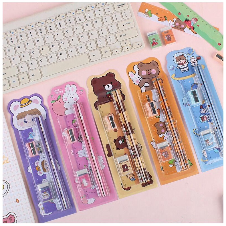 

Stationary Set Seri Cute Bunny Bear Rabbit 5 in 1 #ST009 / Alat Tulis Anak Lucu / Souvenir Kado Ulang Tahun