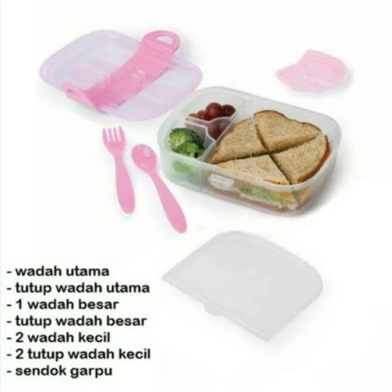 MUNCHKIN Bento Mealtime Set / Set Perlengkapan Makan Bayi Traveling / Set perlengkapan bekal anak