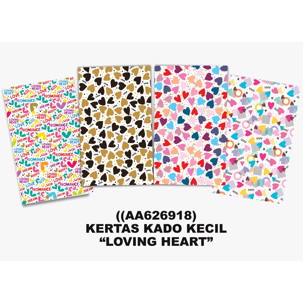 Grosir Kertas Kado KIKY / Bungkus kado / Gift wrap Motif Fancy random - 1 pack