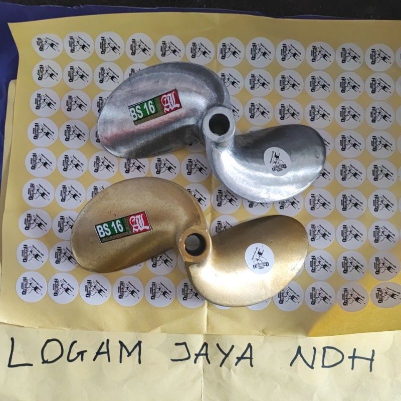 baling baling perahu bs 16/kipas perahu ketinting BS 14-16 kuning ALUMINIUM BS16