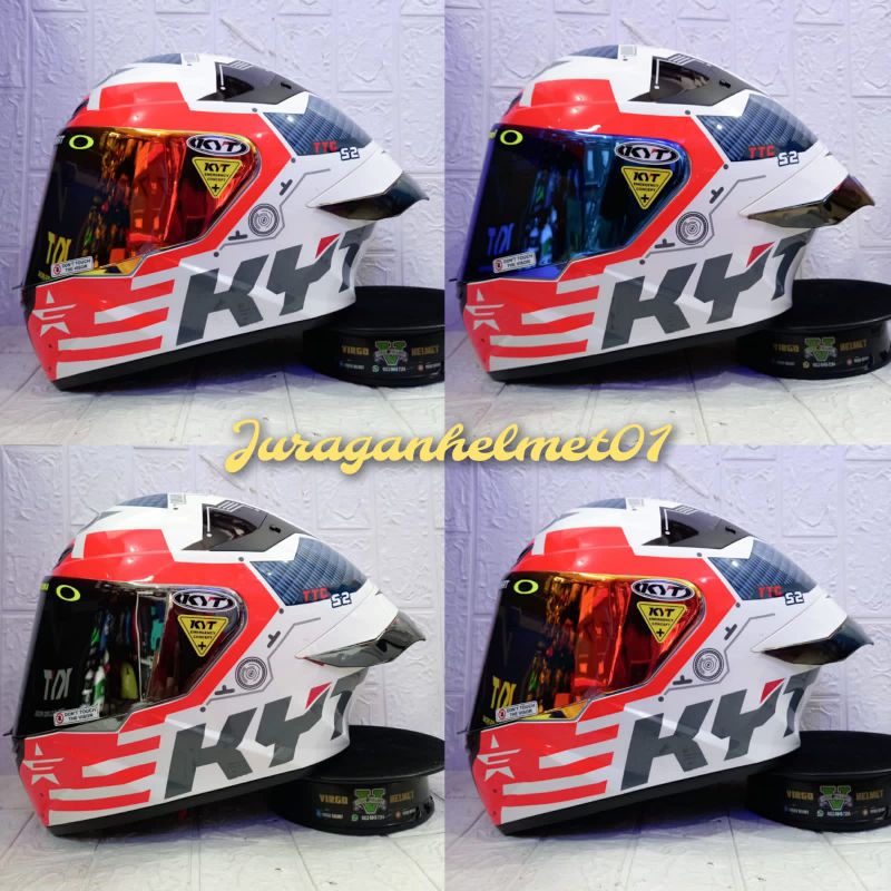 HELM KYT TT COURSE MOTIF FUSELAGE RED PAKET GANTENG|KYT TTC MOTIF TERBARU PAKET GANTENG