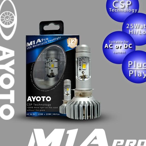 Ayoto M1A Pro Lampu Motor Bebek Dan Matic Socket H6