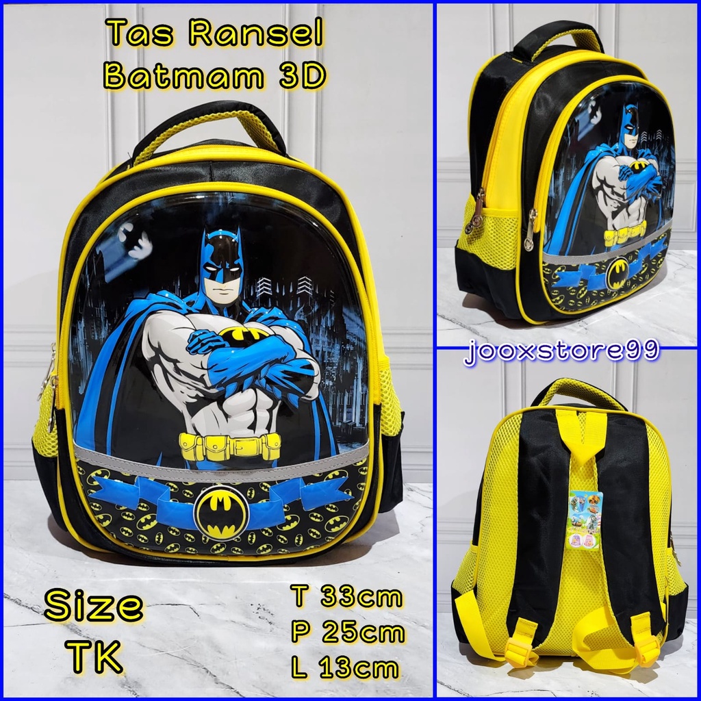 Tas Sekolah Ransel Anak TK Motif Timbul 3D Glossy Tas Gendong Anak Import Backpack Anak Perempuan dan Laki - Laki