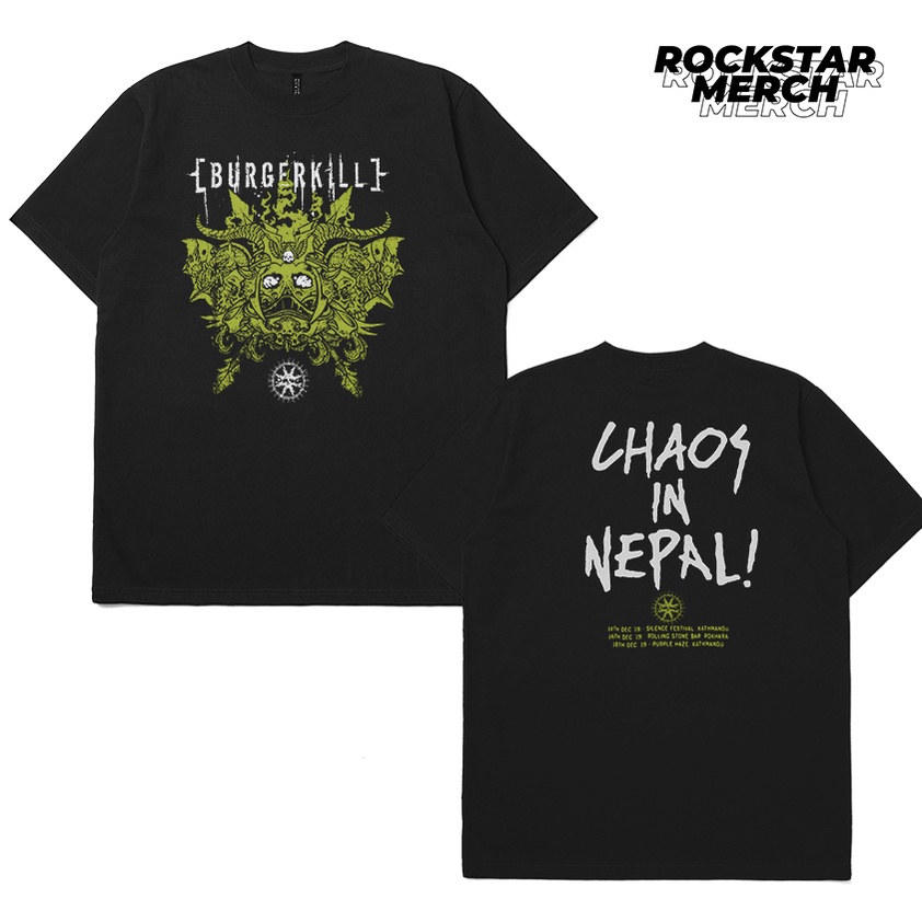 T-shirt Band Burgerkill Chaos In Nepal
