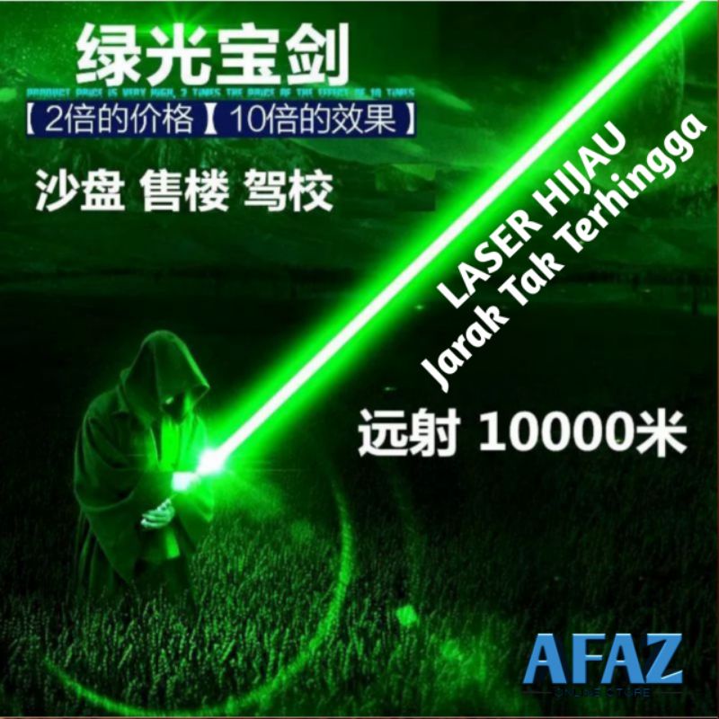 TERLARISSS..ORIGINAL GREEN LASER POINTER 500MW / LASER JARAK JAUH TAK TERHINGGAL / SENTER / GREEN LA