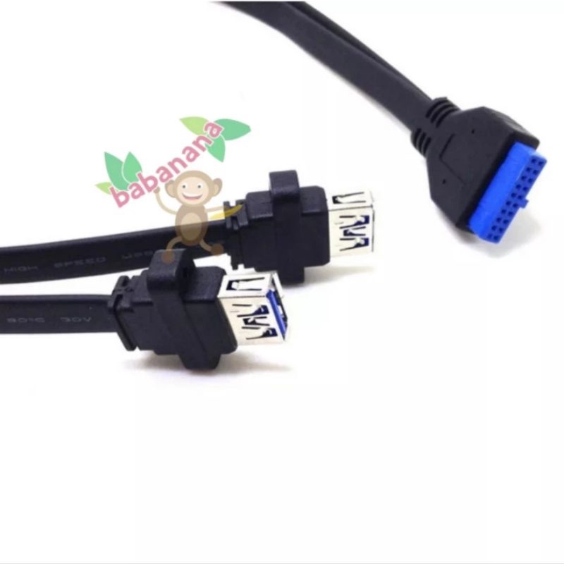 Kabel 20 Pin usb 3.0 Splitter Cabang Motherboard Cable Hub Adaptor