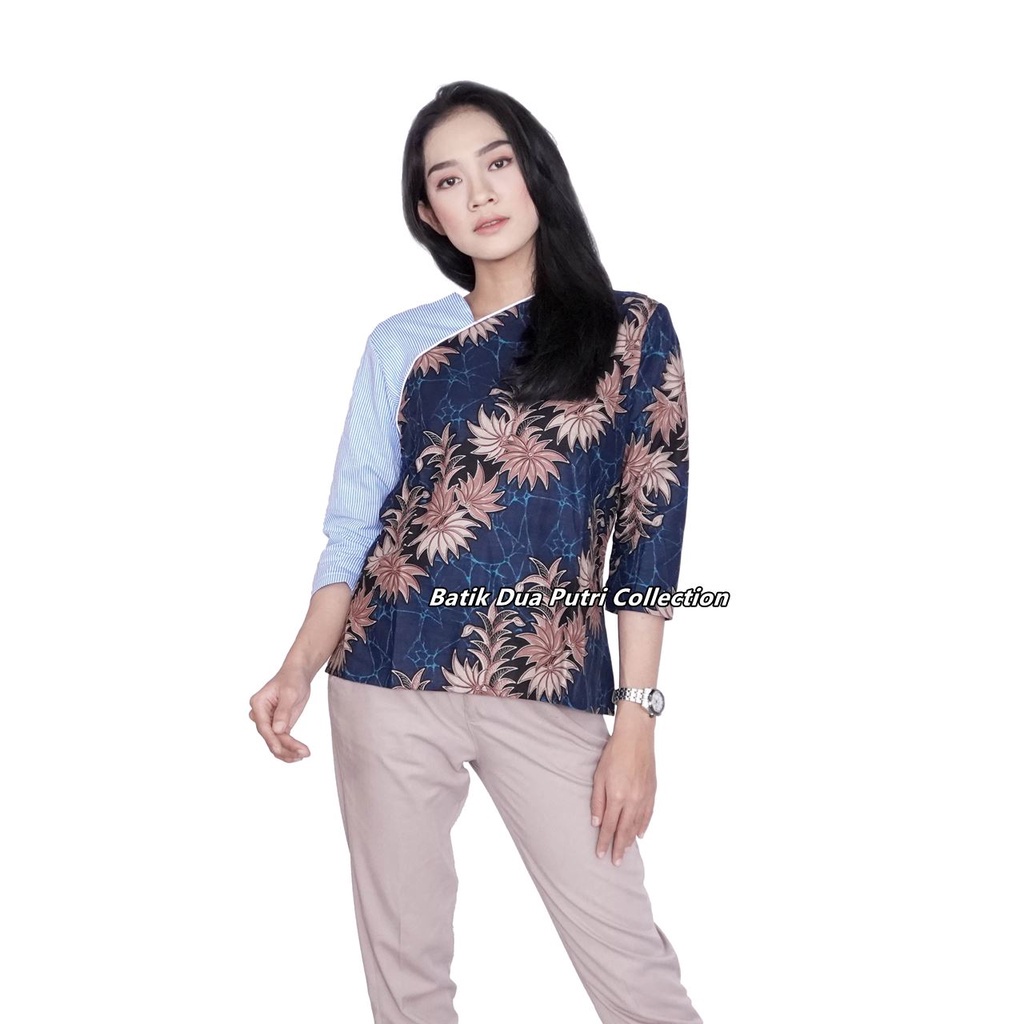 Atasan Batik Wanita Blouse Batik Bahan Katun By Batik Dua Putri Collection