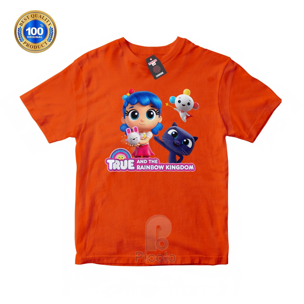 (FREE NAMA) BAJU KAOS ATASAN ANAK MOTIF TRUE AND THE RAINBOW KINGDOM Bahan COTTUN