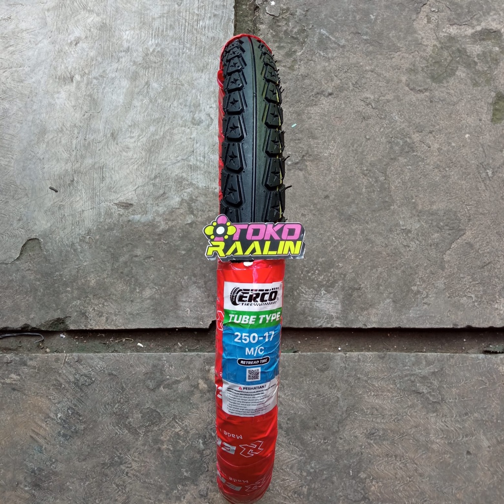 Ban Luar Ban Motor Termurah ERCO 17 250 Setara ukuran 70/90 Tubetype Batik Bintang