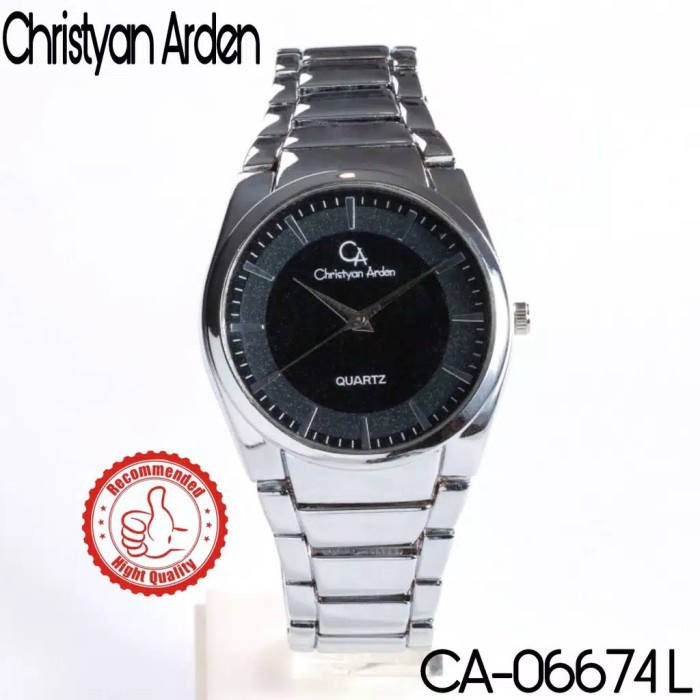 Jam Tangan Wanita Christyan Arden 06674 Murah dan Original Putih hitam Jam Tangan Wanita Anti Air Te