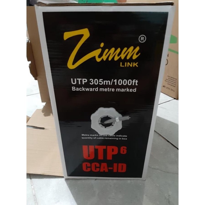 Kabel UTP CAT6 Zimmlink Kabel LAN UTP Zimlink CAT 6 1Roll 305 Meter