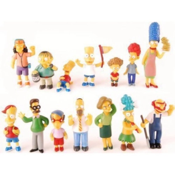 

homer isi Promo Figure mainan The bart simpson simpsons set 14 pajangan Berkualitas