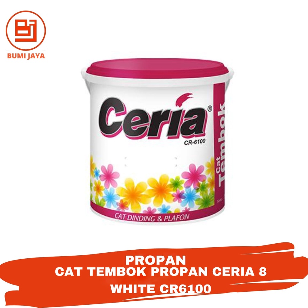 Cat tembok propan ceria 8 white cr6100 20 kg