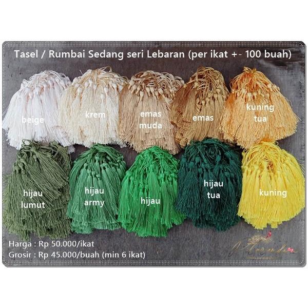 

Gtasl-01 : Tasel / Rumbai Sedang Seri Lebaran (Per Ikat +- 100 Buah) 088