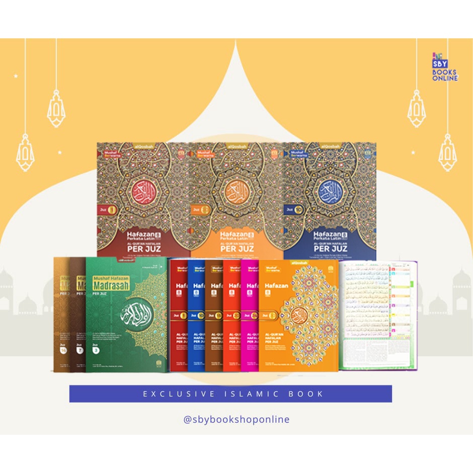 Al-Quran Mujazza Hafalan Hafazan Non Perkata Latin 8 Blok Terjemah Per Juz A5 Mika Kancing – Alqosba