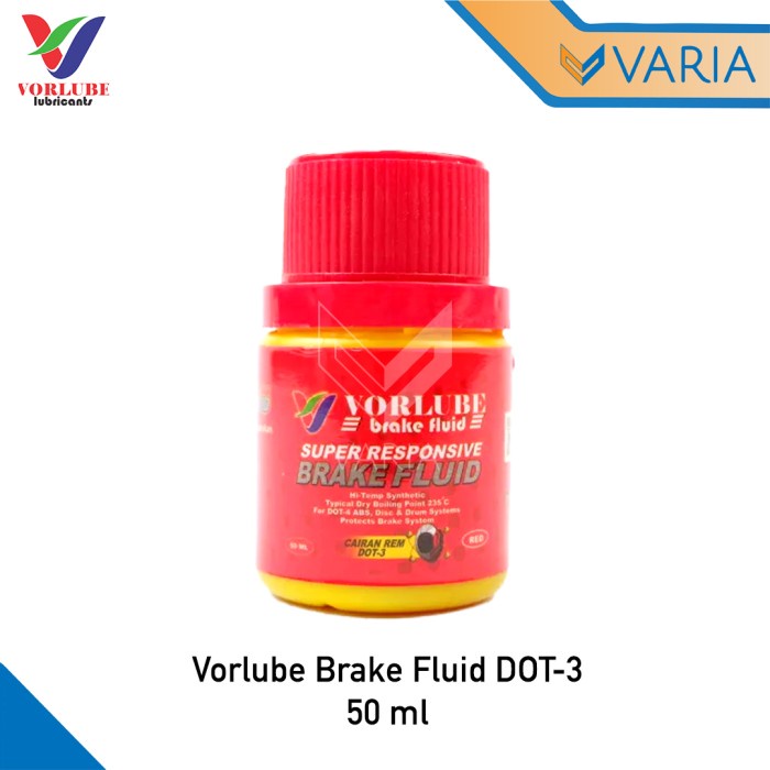 Vorlube Brake Fluid DOT-3 50 ml Oli Minyak Cairan Rem Motor Mobil