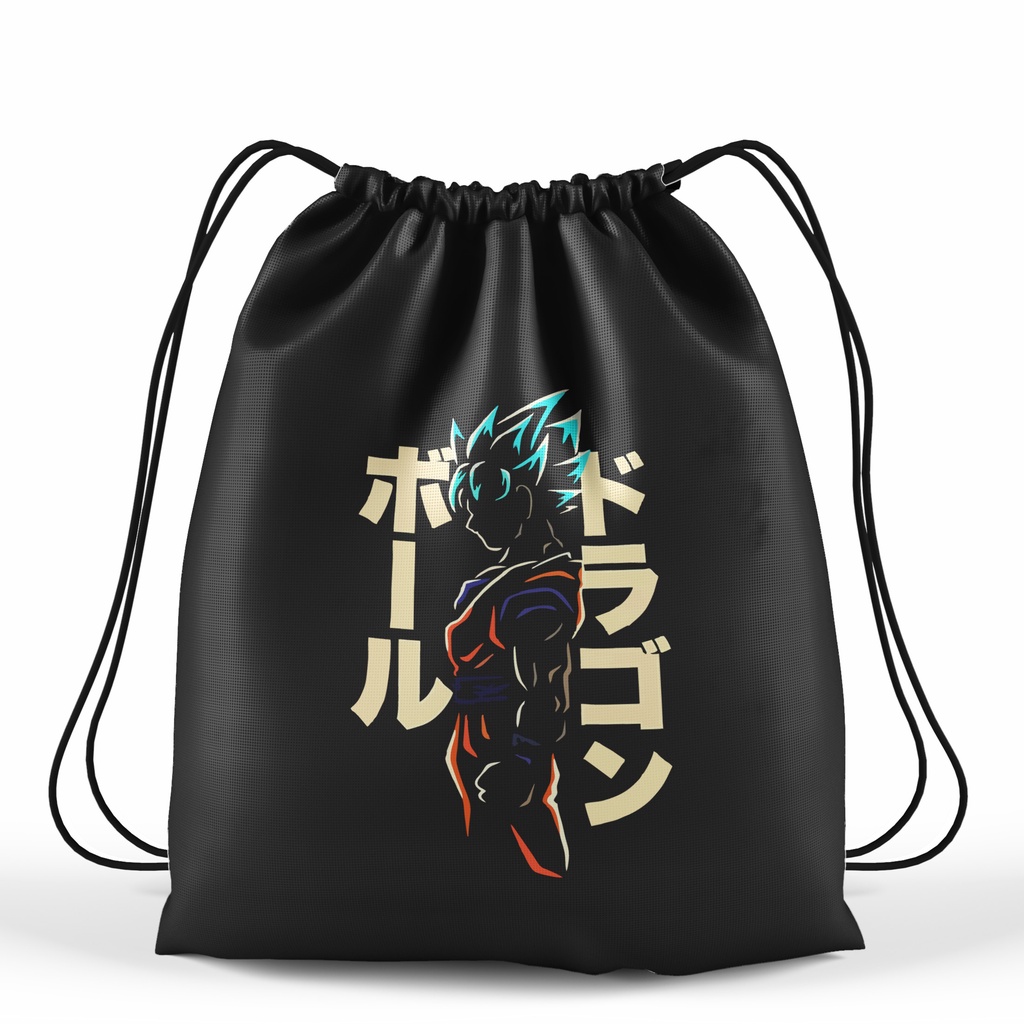 Tas Serut Sekolah Anti Air Gym Olahraga Pria Dan Wanita / Tas Serut Stringbag Tas Anti Air Goku