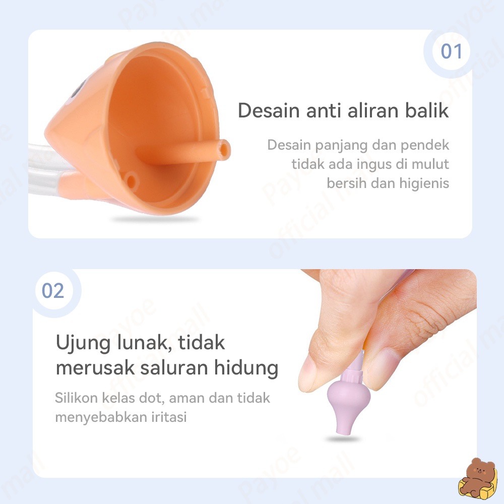 Nasal Aspirator Selang Silikon Penyedot Ingus Bayi OWL | Sedotan Pembersih Hidung Sedotan Ingus Nasal Baby