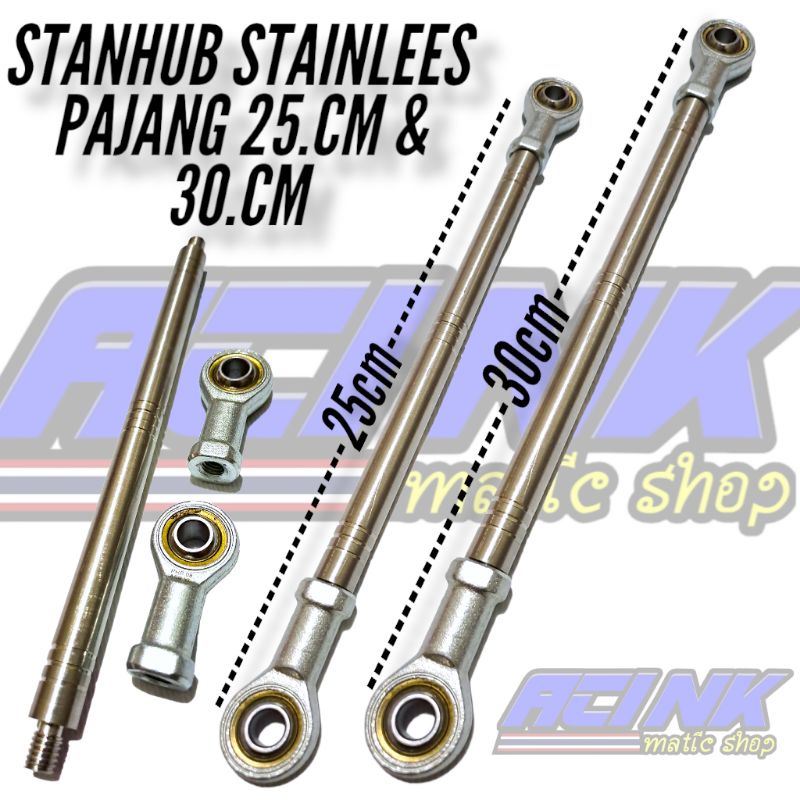 Stanhub stik rem stainles panel rem belakang tromol universal stainlis panjang 25cm 30cm