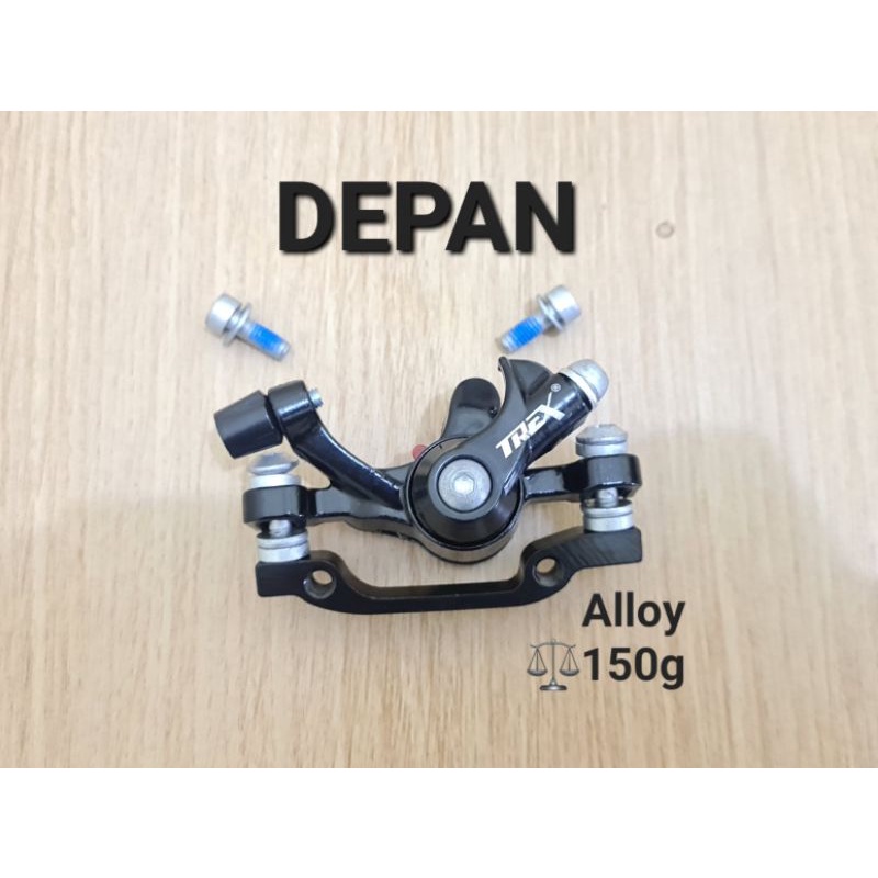 TREX CALIPER REM SEPEDA DISCBRAKE KALIPER DISCBRAKE PENJEPIT ROTOR DEPAN DAN BELAKANG