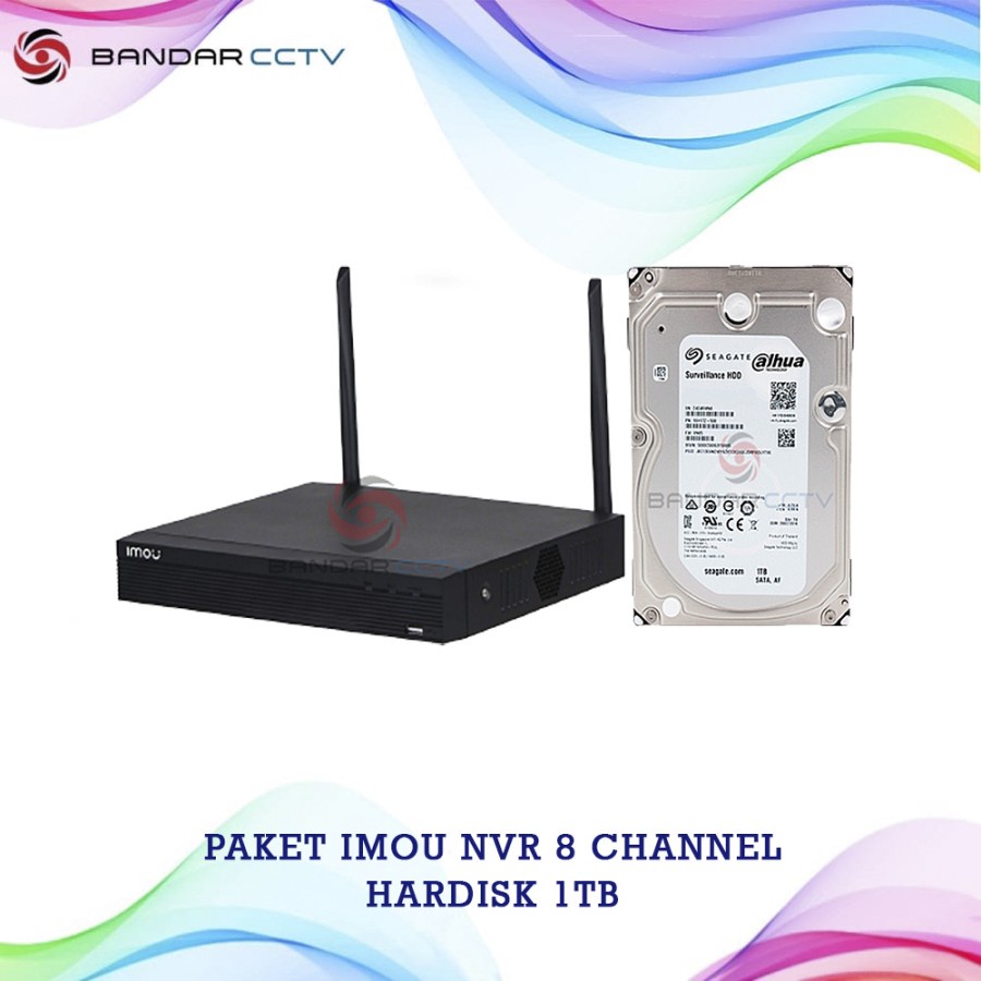 PAKET NVR IMOU 8 CHANNEL + HARDISK 1TB